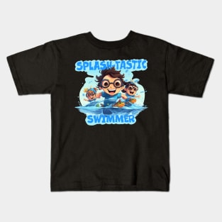 Splash-tastic Swimmer Kids T-Shirt